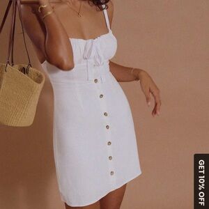 Commense Darling Linen Mini Dress